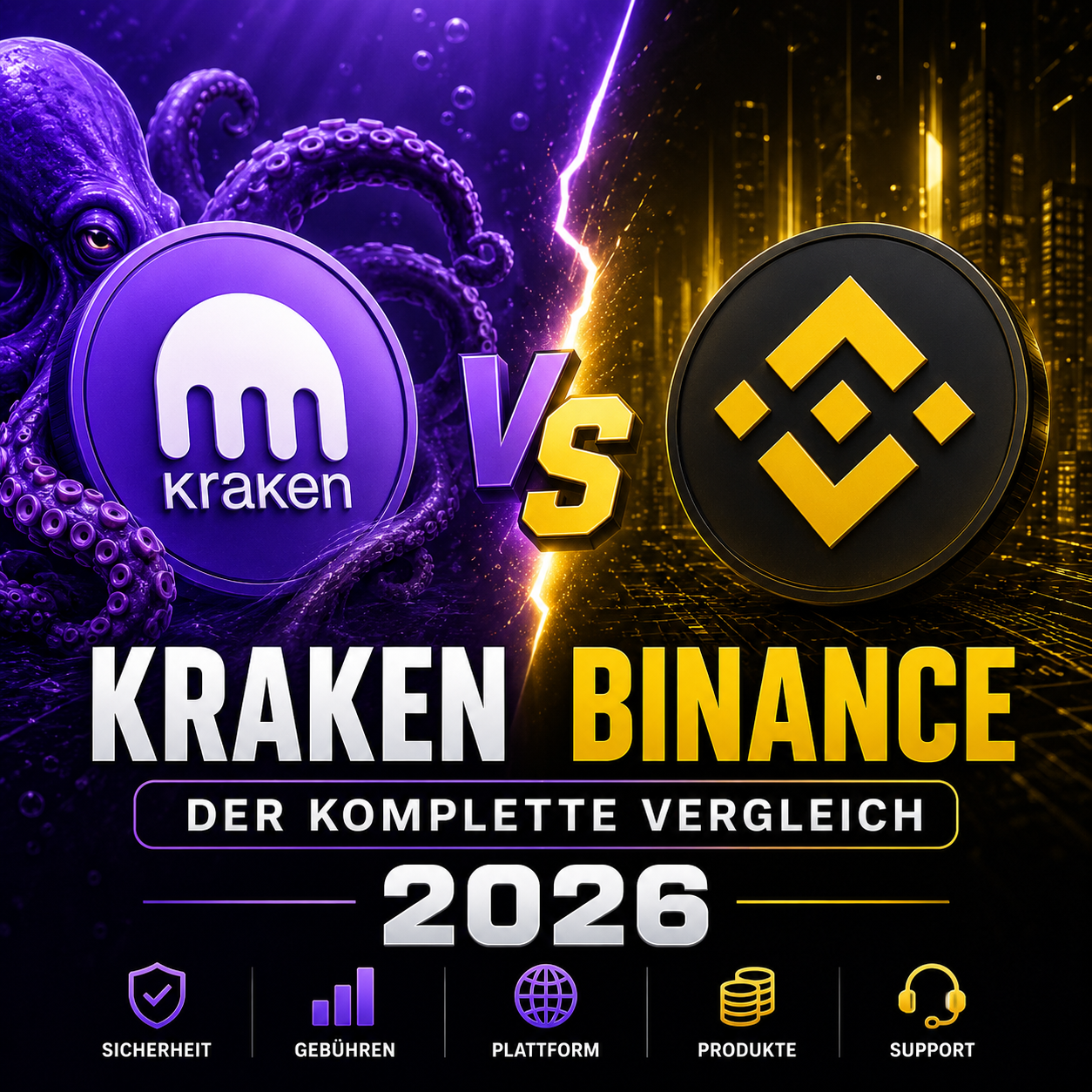 Kraken vs. Binance 2026 – Der komplette Vergleich